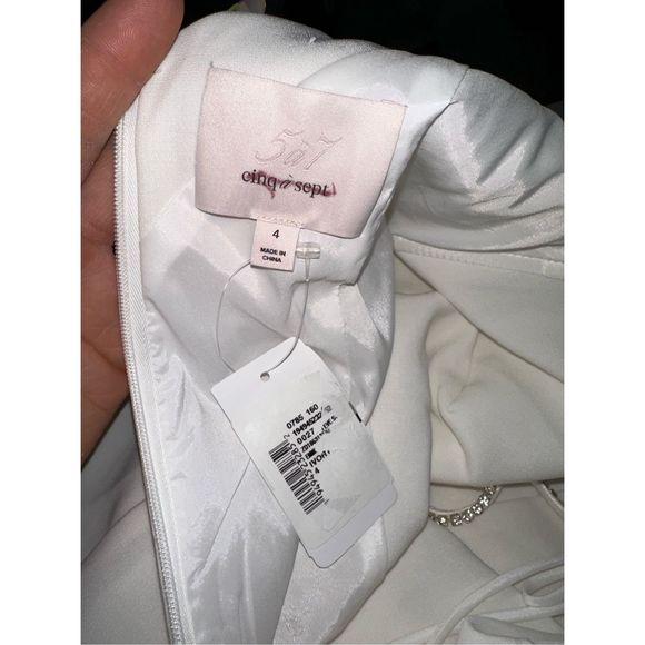 Cinq à Sept Women's Emmie Crystal-Strap Gown - Ivory - Picture 13 of 13